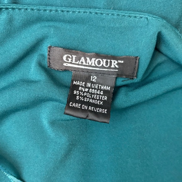 GLAMOUR • Teal Short Sleeve Dress - Picture 4 of 5